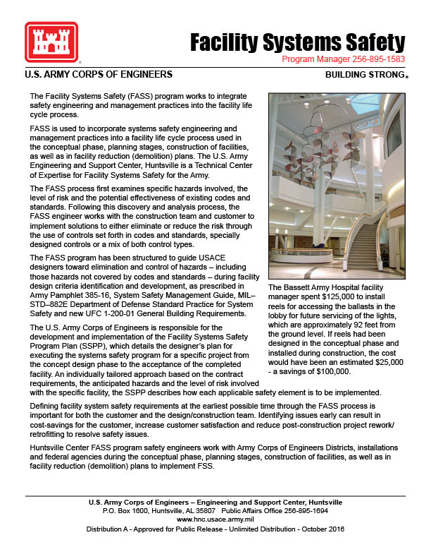 Facility Systems Safety > U.S. Army Engineering and Support Center